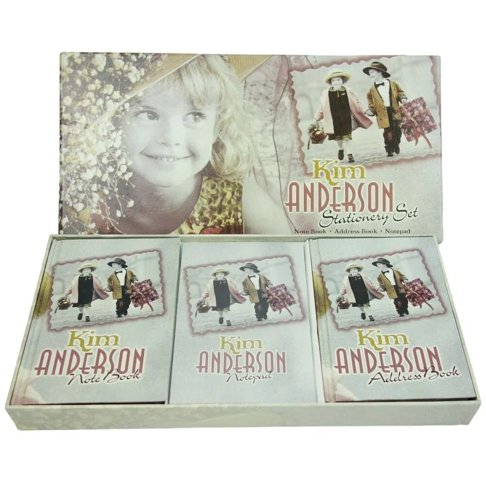 Vintage 2000 Kim Anderson‎ Stationery Set Address Book Notepad Notebook